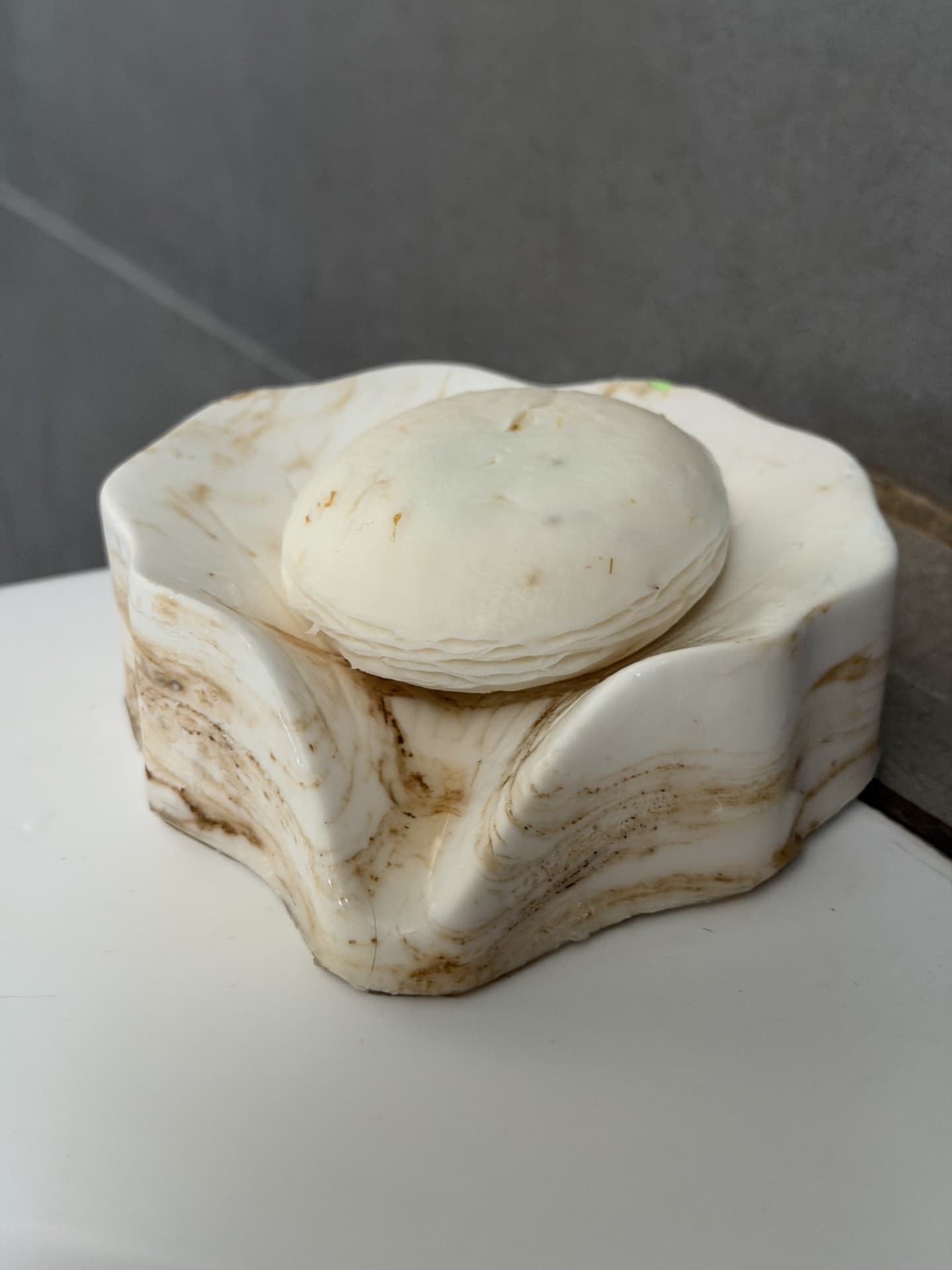 porte savon coquillage Epoxy - Création artisanale fait main